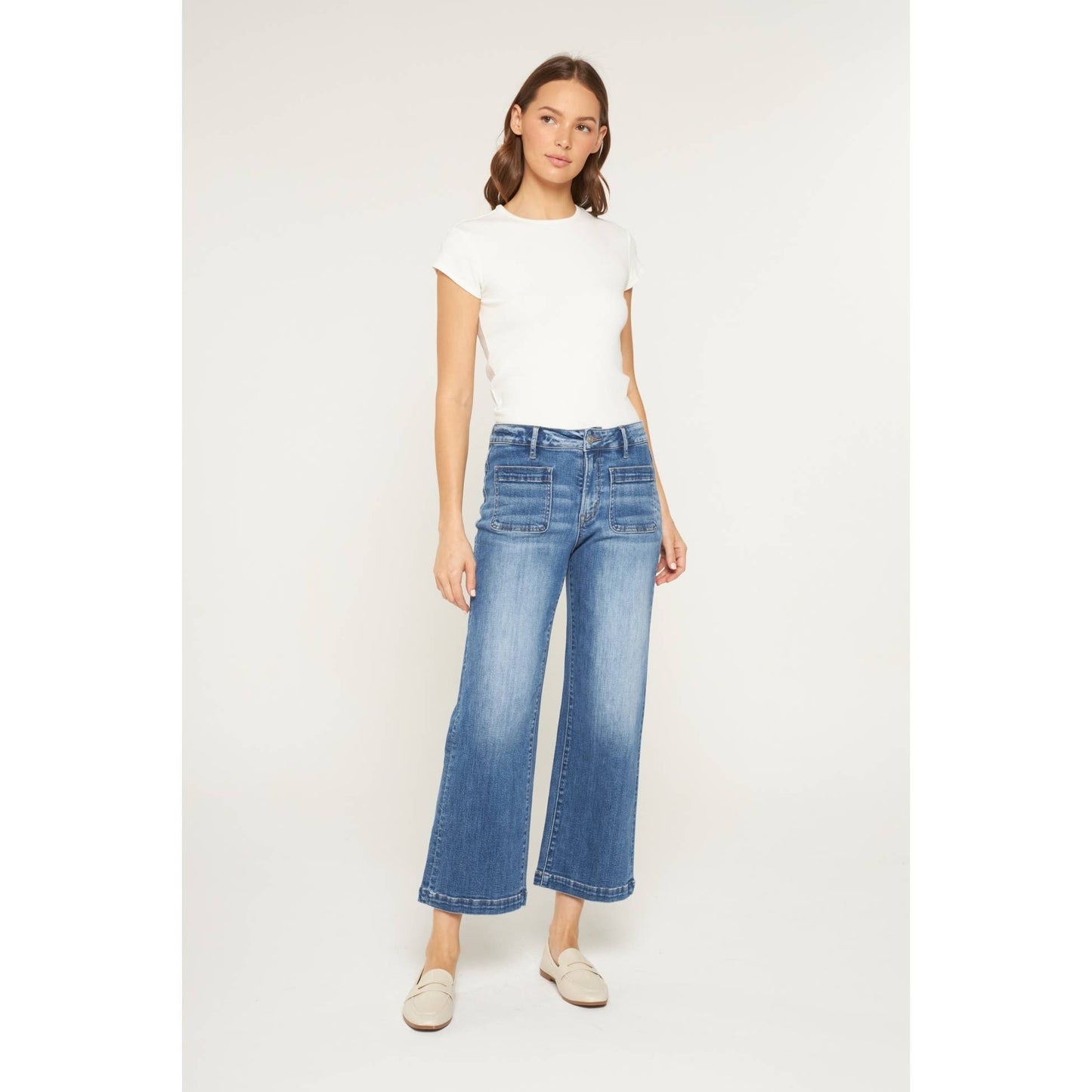 Mica Denim - HIGH RISE CROPPED WIDE LEG