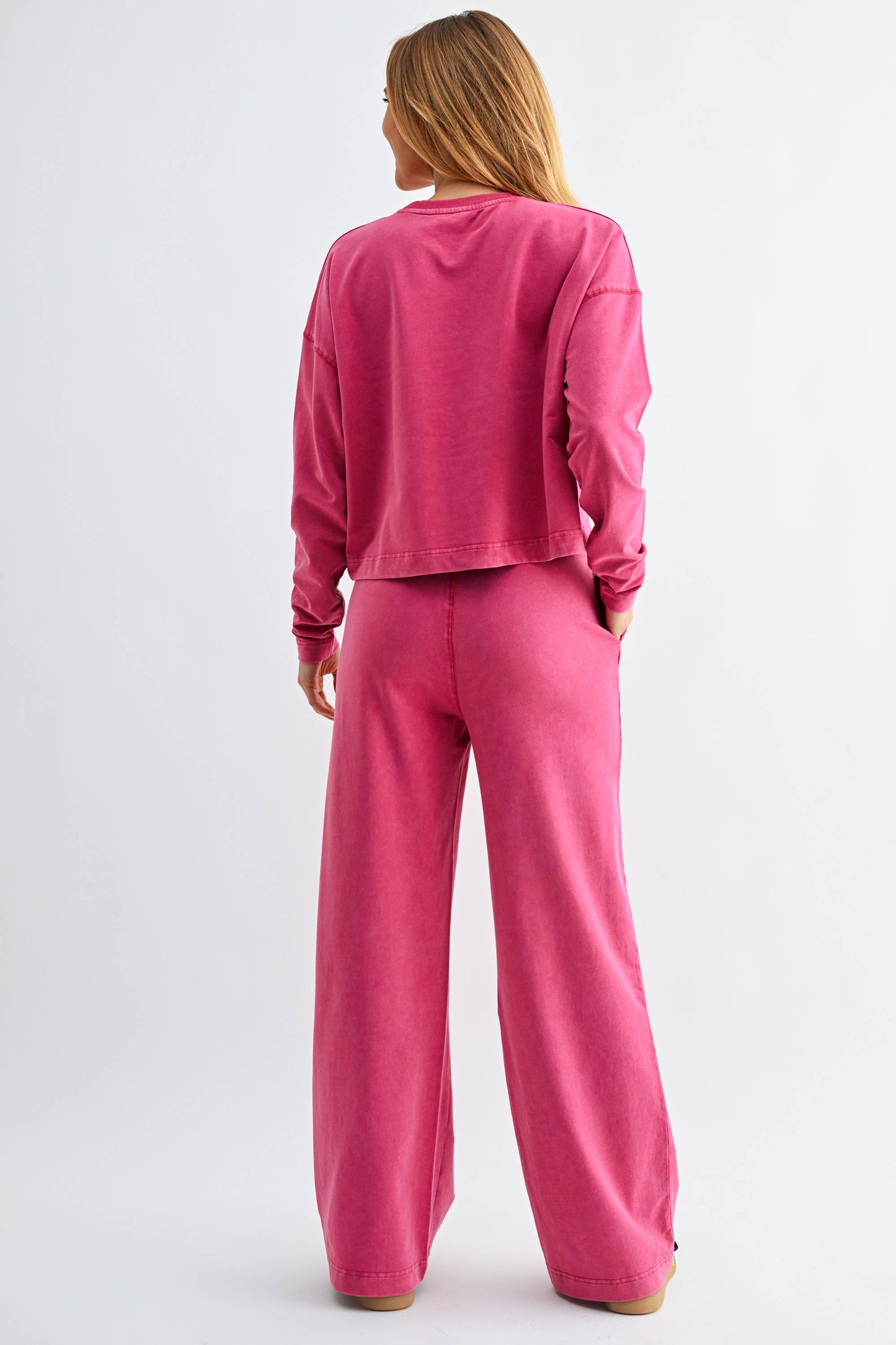Horizon Mineral Wash Cotton Set: PLUM PINK