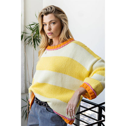 BEACH BALL CHIC PULLOVER: Lemon/Yellow Combo