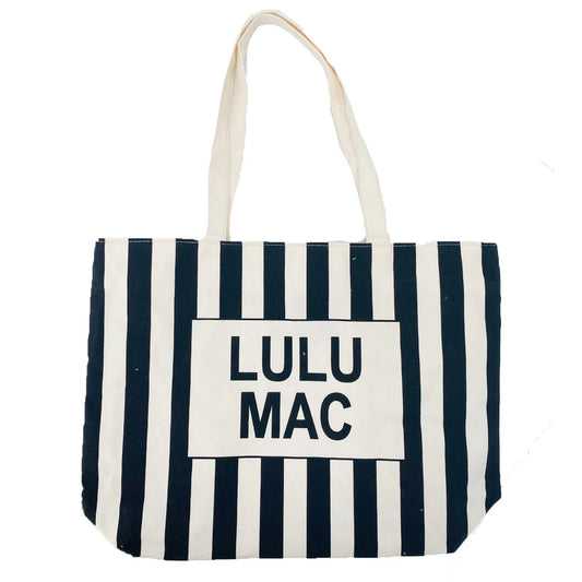 Lulu Mac Canvas Tote Black/White
