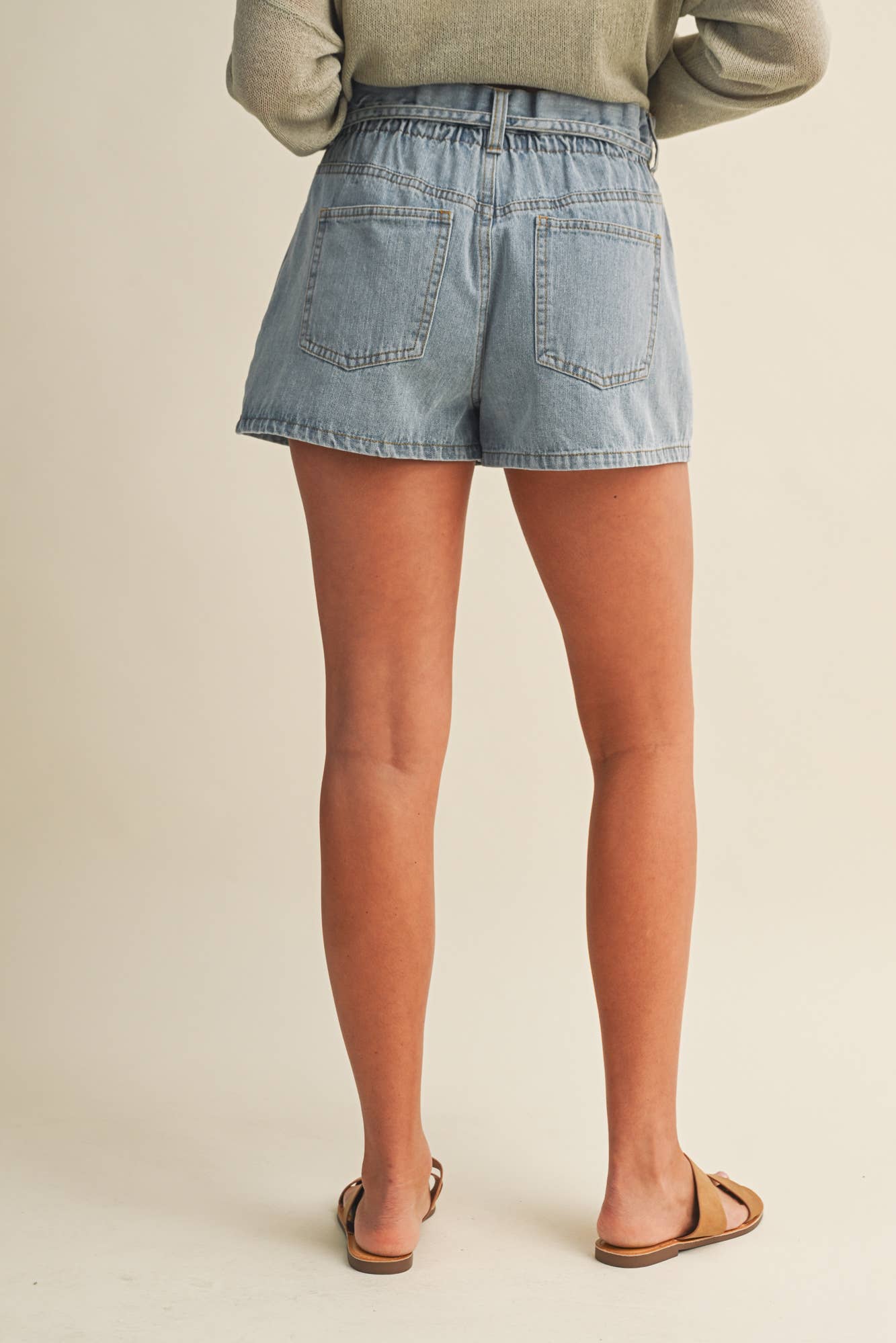 PAPERBAG DENIM SHORTS