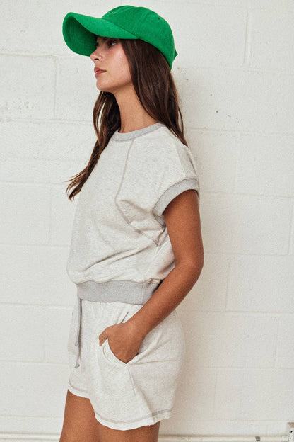 Lounge Short Set Relaxed Fit: Grey
