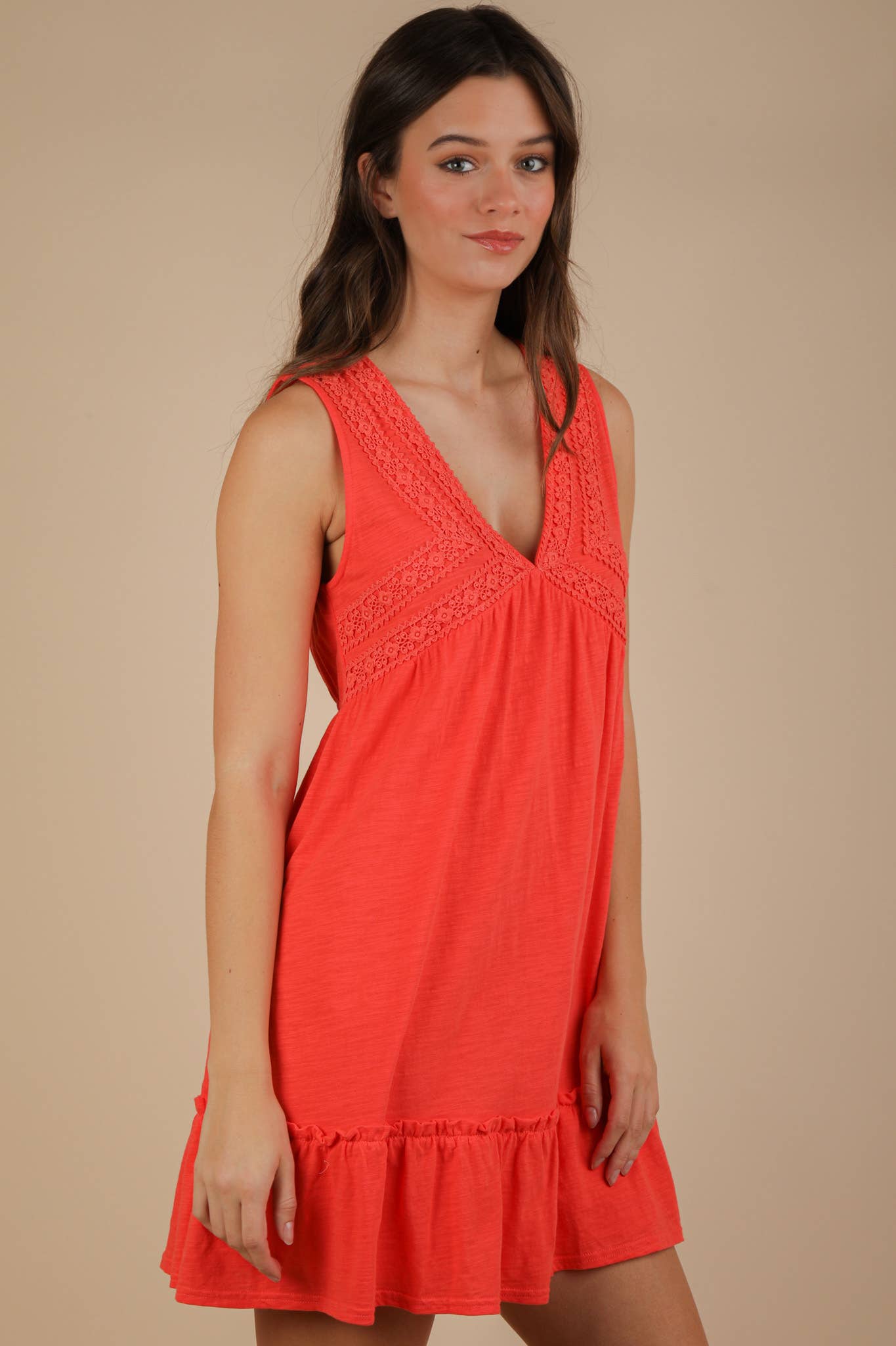 Coral Mini Dress