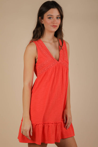 Coral Mini Dress