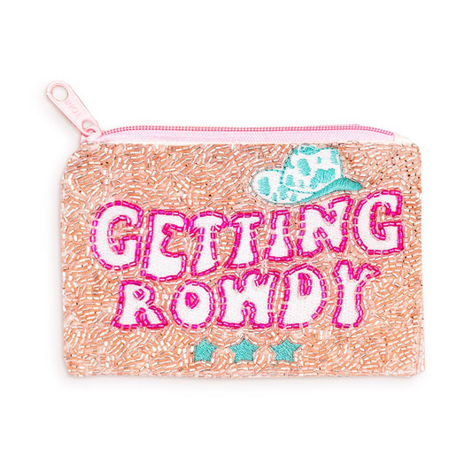 Getting Rowdy Beaded Coin Purse