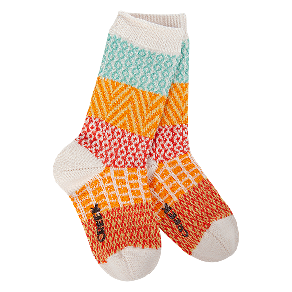 World's Softest® Socks - Kids Gallery Crew Wheat: Youth Shoe Size 1-4