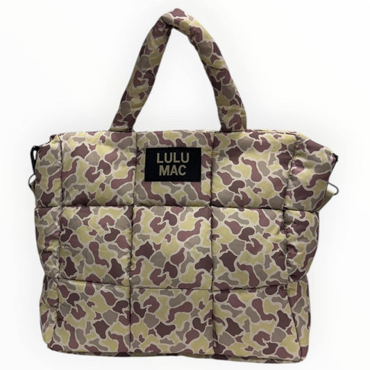 LULU MAC Large Puffer Handbag-Light Camo