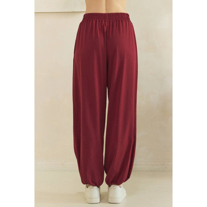 Cozy Twist Lounge Set: Burgundy