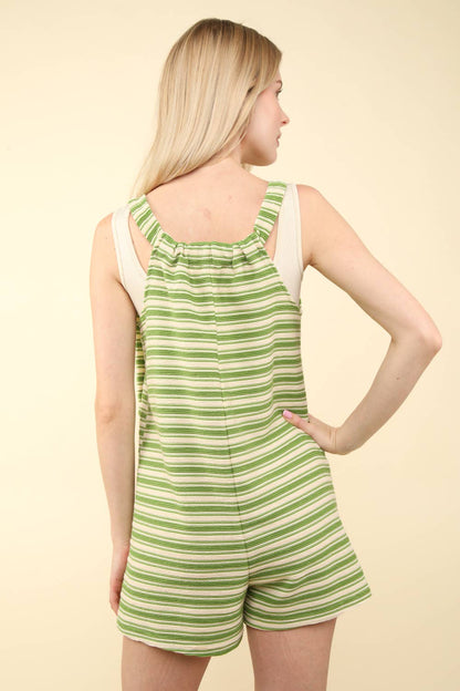 Striped Casual Knit Romper