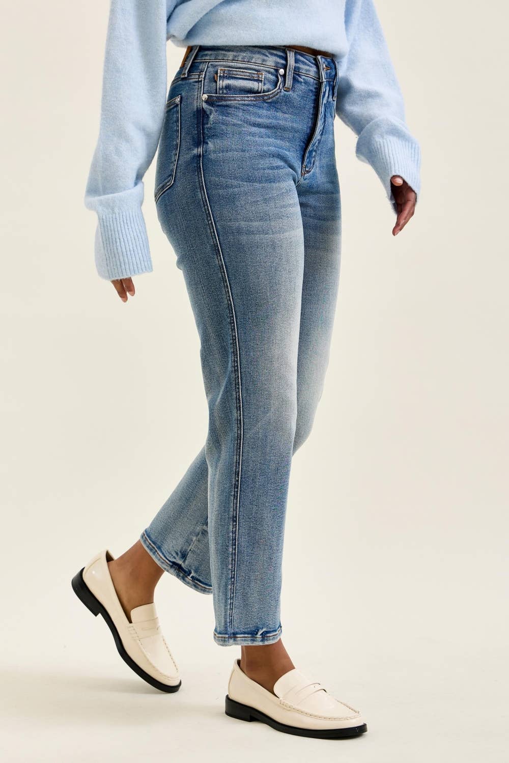 Judy Blue Jeans Peggy Ankle Straight Break Through Blue