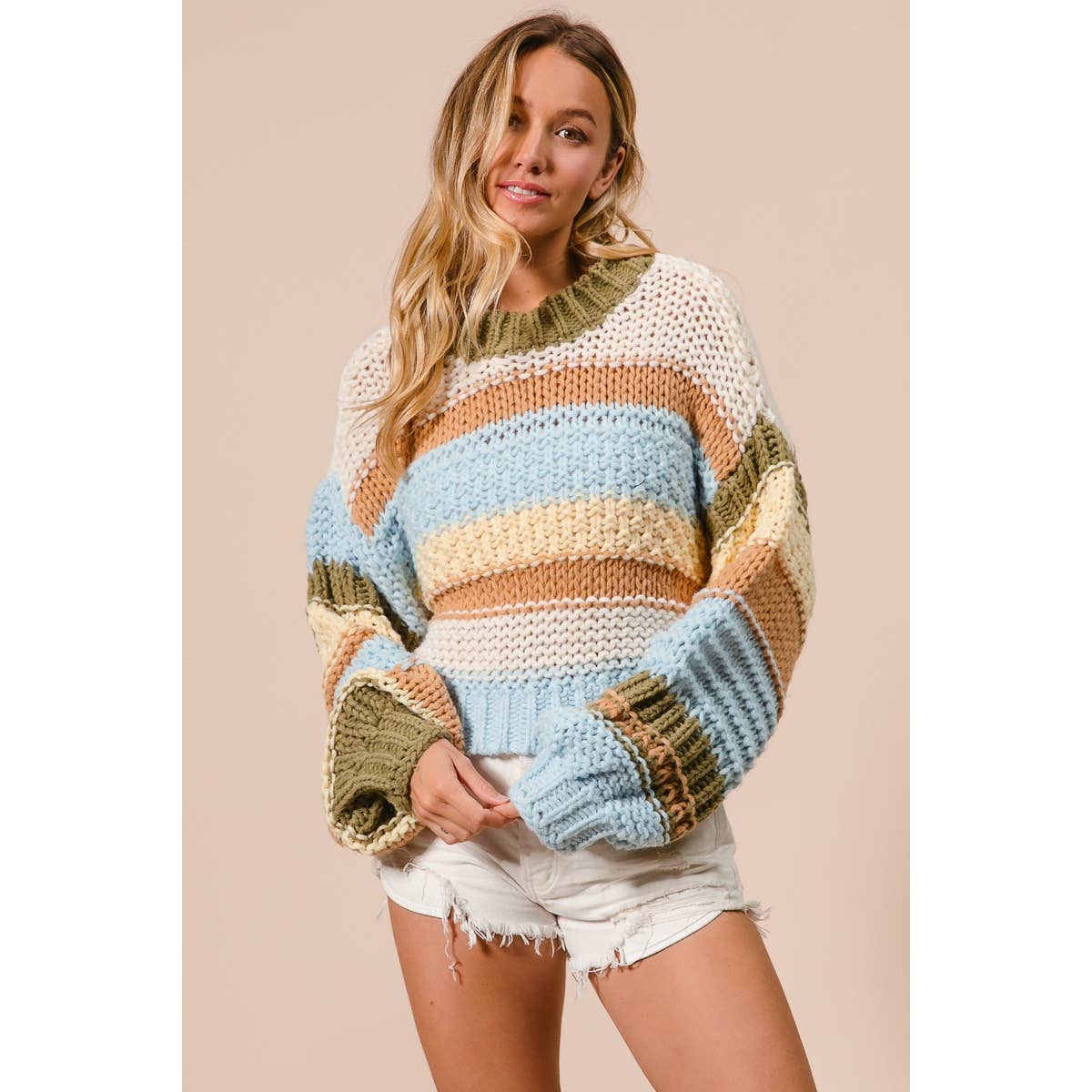 MULTI COLORS STRIPES SWEATER