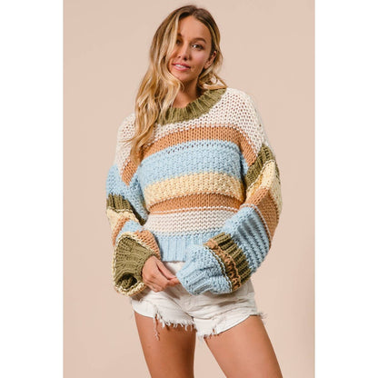 MULTI COLORS STRIPES SWEATER