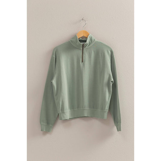 Half Zip Long Sleeve Sweatshirt
