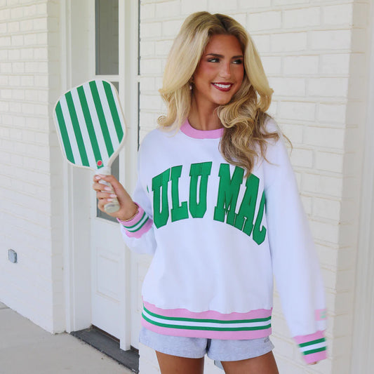 Lulu Mac Sweatshirt White/Green