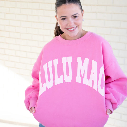 Lulu Mac Sweatshirt Dark Pink Puff