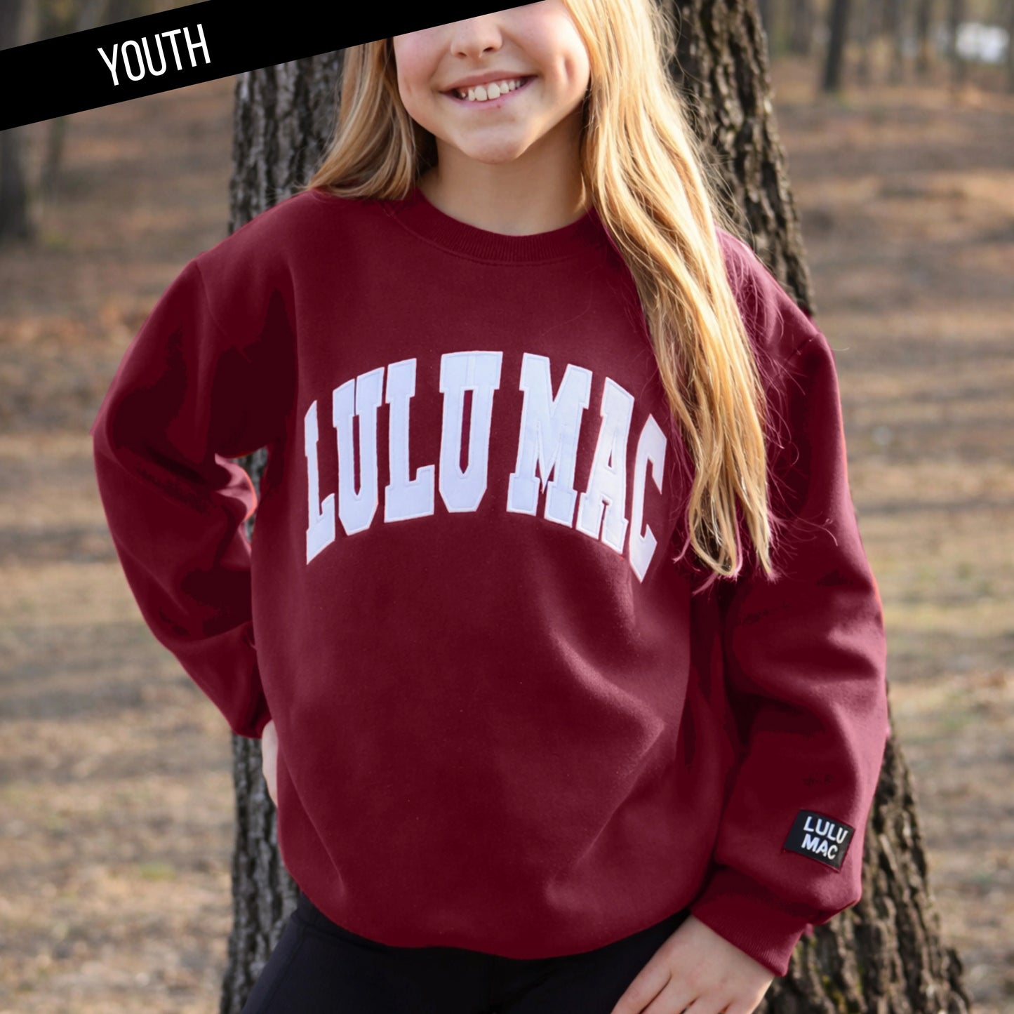 Lulu Mac YOUTH Sweatshirt Maroon